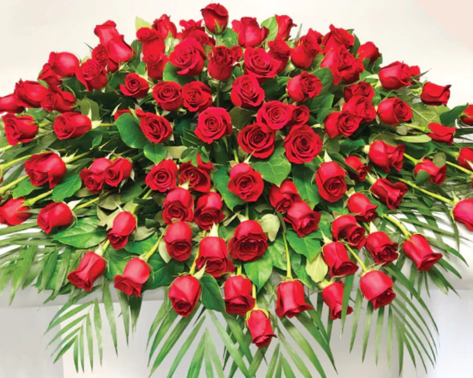 Funeral Casket Spray All Roses