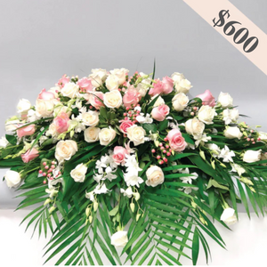 Funeral Casket Spray Mixed Florals