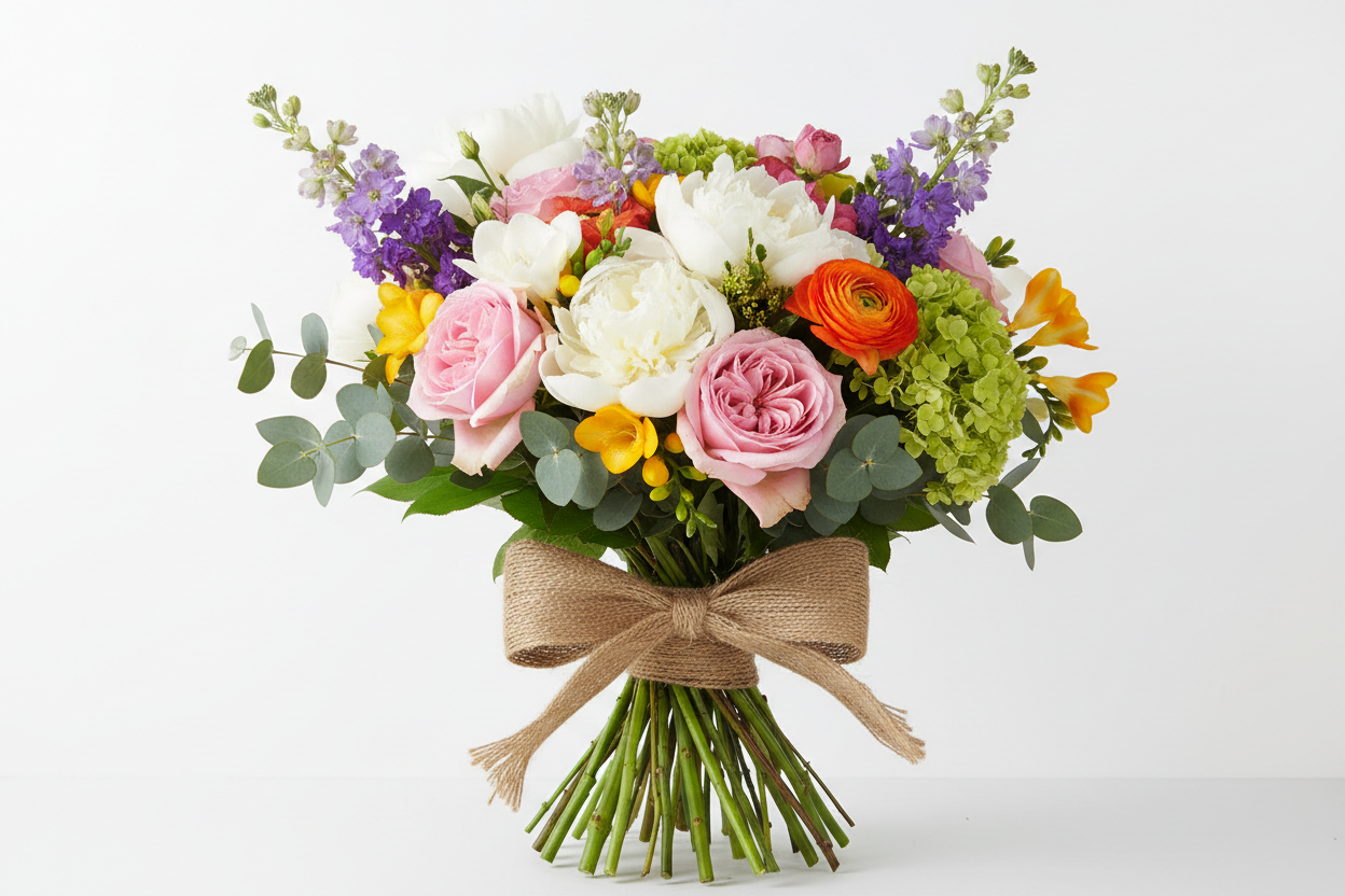 hand tie bouqut flowers