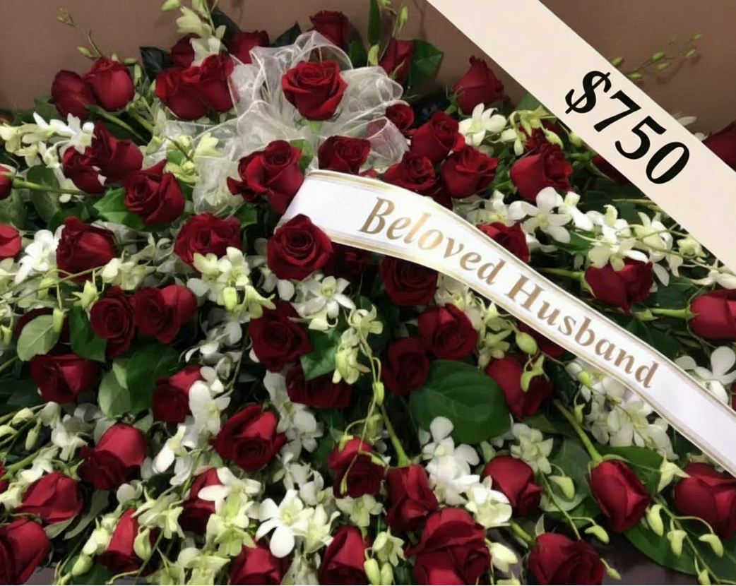 Heartfelt Condolences Casket Spray