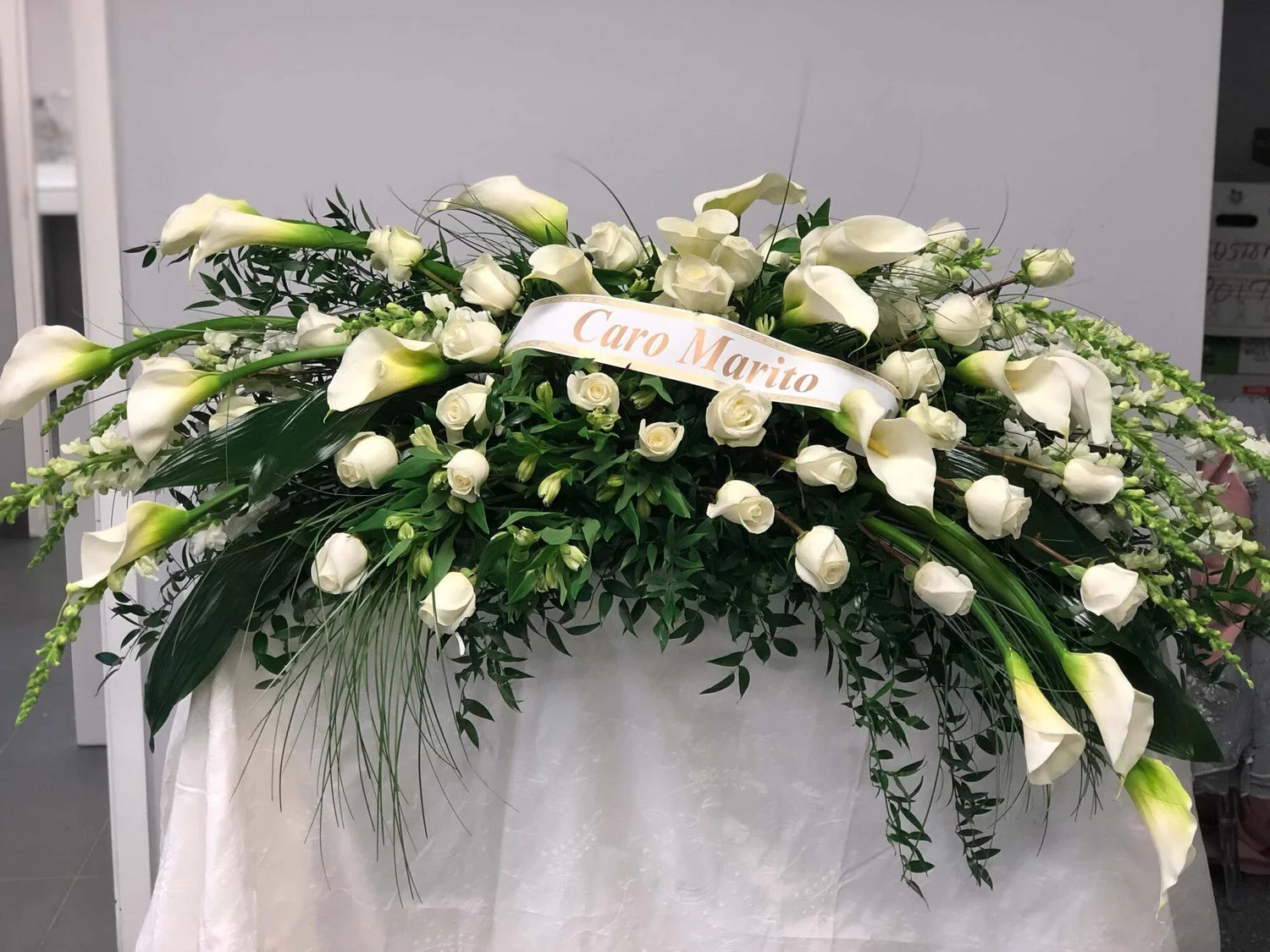 Funeral Casket Spray Modern